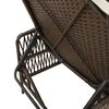 vidaXL Lettino prendisole con cuscino 2 pcs Marrone polyrattan