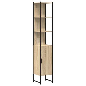 vidaXL Mobile da Bagno Beige 33 x 33 x 185,5 cm Legno multistrato