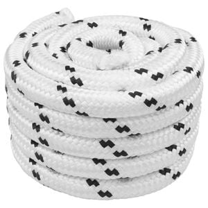 vidaXL Corda da Barca 2.5 mm 50 m Bianco Poliestere