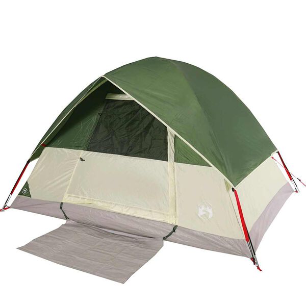 vidaXL Tenda da Campeggio a Cupola per 2 Persone Verde Impermeabile