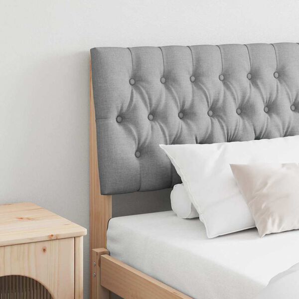 vidaXL Testiera imbottita Grigio chiaro 180 cm Pino massello