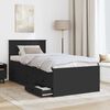 vidaXL Daybed con cassetto Nero 90 x 200 cm Legno multistrato