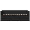 vidaXL Divano Letto con Cassetti senza Materasso Nero 75x190 cm