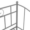 vidaXL Telaio Divano Letto Grigio in Metallo 90x200 cm