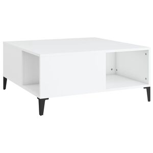 vidaXL Tavolino da Salotto Bianco 80x80x36,5 cm in Legno Multistrato