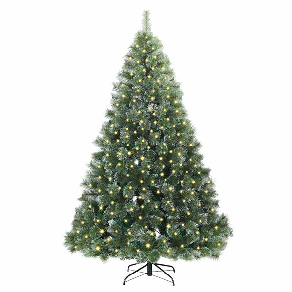 vidaXL Albero di Natale artificiale con 300 LED Verde 180 cm PE e PVC