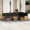 vidaXL Set Divano da Giardino 10 pz con Cuscini Grigio in Polyrattan