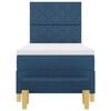 vidaXL Letto a molle con materasso Blu 100 x 200 cm Tessuto