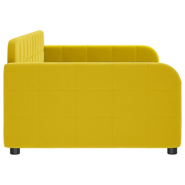 vidaXL Letto da Giorno Giallo 100x200 cm in Velluto