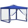 vidaXL Gazebo con Tetto Doppio Blu 3x3x2,68 m in Tessuto