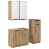 vidaXL Set di mobili per il bagno 3 pz Rovere artigianale