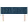vidaXL Testiera ad Orecchio Blu Scuro 147x16x78/88 cm in Velluto