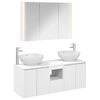 vidaXL Set di Armadi da Bagno 4 pz Bianco Legno ingegnerizzato