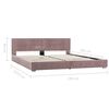vidaXL Letto con Materasso Memory Foam Rosa Velluto 180x200 cm