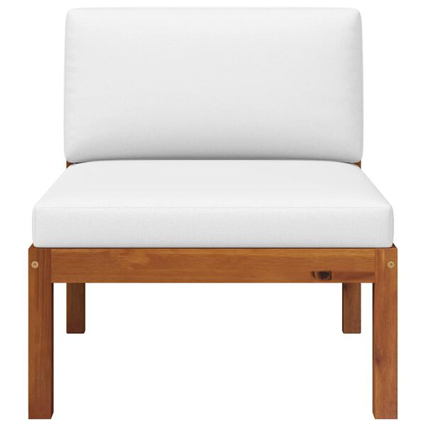 vidaXL Set da giardino 3 pezzi con cuscini in legno di acacia e corda