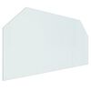 vidaXL Lastra in Vetro per Caminetto Esagonale 120x60 cm