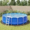 vidaXL Telo Sotto Piscina Grigio Chiaro &Oslash;550 cm Geotessile Poliestere