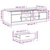 vidaXL Divano Letto con Cassetti senza Materasso Rovere Fumo 75x190 cm