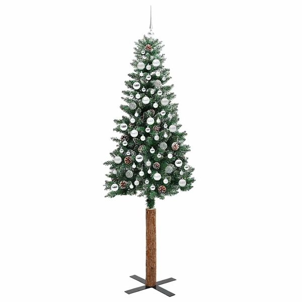 vidaXL Albero di Natale snodato con 300 LED con supporto Verde 210 cm