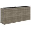 vidaXL Fioriere da Giardino con 2 Vasi Grigie 90x20x40cm in Polyrattan