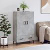vidaXL Credenza Grigio Cemento 69,5x31x115 cm in Legno Multistrato