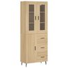 vidaXL Credenza Rovere Sonoma 69,5x34x180 cm in Legno Multistrato