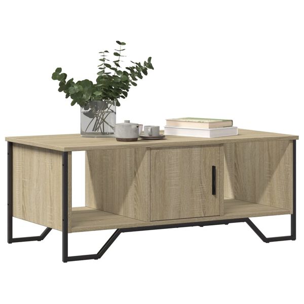 vidaXL Tavolino da Salotto Rovere Sonoma 100x51x40cm Legno Multistrato