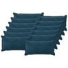 vidaXL Federa 12 pz HOUTEN Blu 40 x 80 cm Velluto