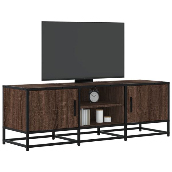 vidaXL Mobile TV Rovere Marrone 120x35x41 cm Legno Multistrato Metallo