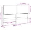 vidaXL Testiera imbottita Marrone e grigio scuro 135 cm Pino massello