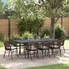 vidaXL Set da Pranzo per Giardino 9 pcs Marrone polyrattan