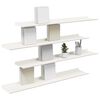 vidaXL Mensola sospesa 4 pcs Bianco 100 x 18 x 2,5 cm Acciaio