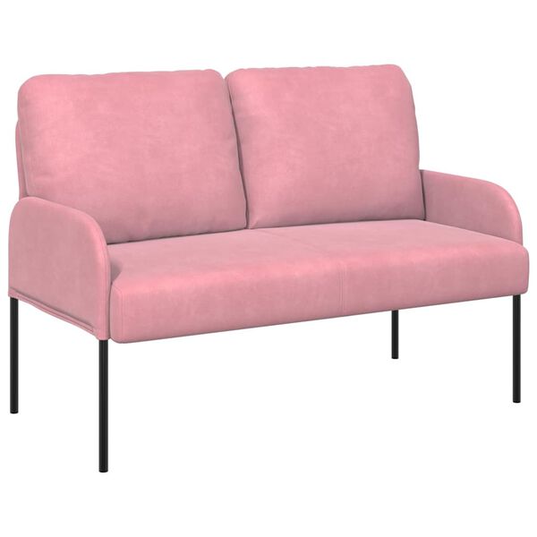 vidaXL Divani con cuscino 110cm Rosa Legno compensato