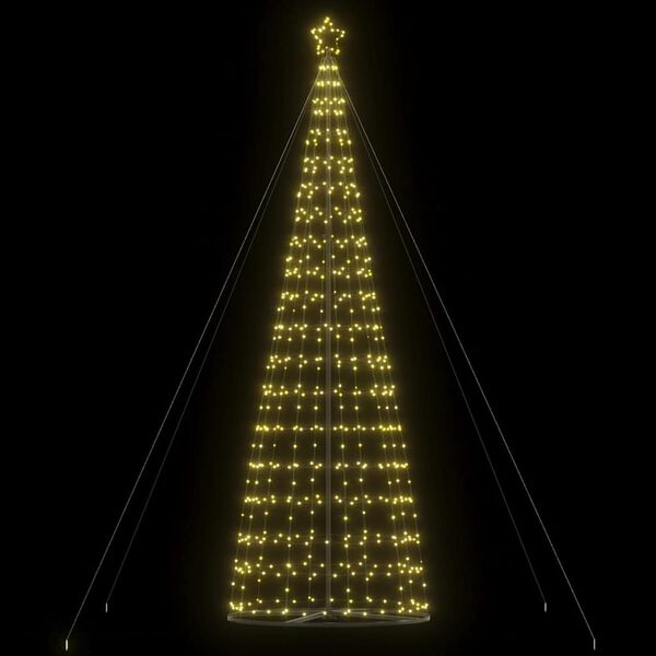 vidaXL Albero di Natale a LED 1534 LED Bianco Caldo 500 cm