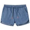vidaXL Pantaloncini da Bambino Blu Denim 140