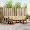 vidaXL Set di divani da esterno con cuscino 6 pcs Naturale e Beige