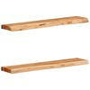 vidaXL Mensole da Parete 2 pz 80x20x3,5 cm in Legno Massello di Acacia