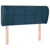 vidaXL Testiera ad Orecchio Blu Scuro 83x23x78/88 cm in Velluto