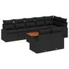 vidaXL Set Divano da Giardino 9 pz Nero polyrattan