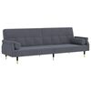 vidaXL Divano Letto con Cuscini Grigio Scuro in Velluto