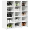vidaXL Mobile per scarpe Bianco 77,5 x 30 x 83,5 cm Legno multistrato
