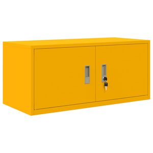 vidaXL Armadio Giallo senape 90 x 40 x 40 cm Acciaio