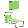 vidaXL Lettino prendisole pieghevole 2 pcs Verde 190 x 57 x 81 cm