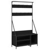 vidaXL Appendiabiti con Porta Scarpe Nero 100x41x184 cm