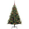 vidaXL Albero di Natale Artificiale Pieghevole 150 LED Verde 120 cm