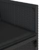 vidaXL Set da Pranzo da Giardino 15 pz con Cuscini Nero in Polyrattan