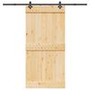 vidaXL Porta Scorrevole con Set Hardware 100x210cm Legno Massello Pino
