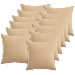 vidaXL Federa 12 pz HEERLEN Crema 40 x 40 cm Tessuto