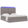 vidaXL Letto con contenitore e LED Talpa 160 x 200 cm Poliestere