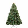vidaXL Albero di Natale artificiale con 300 LED Verde 240 cm PE e PVC
